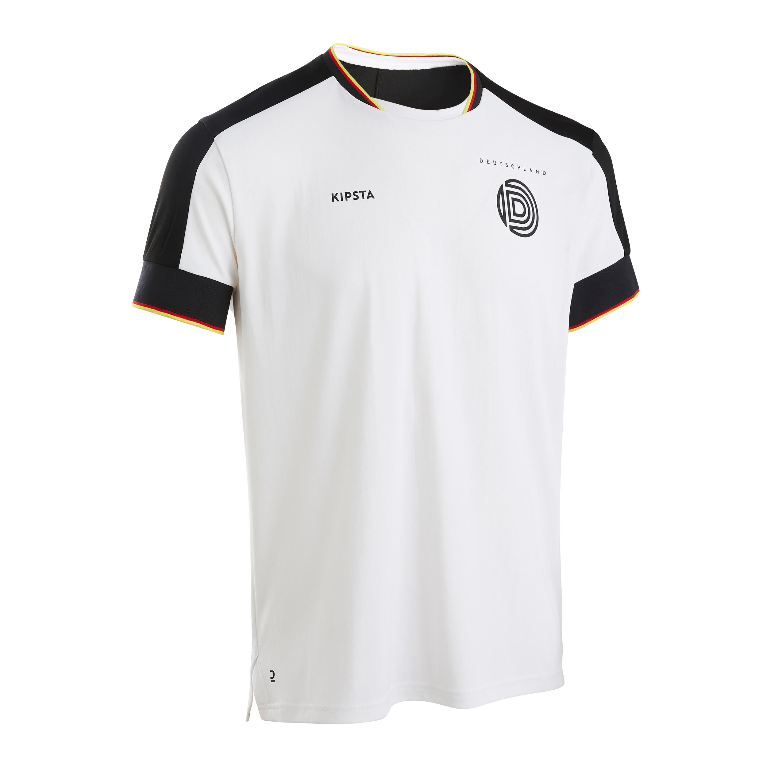 Tricou Fotbal FF500 Germania 2024 Alb-Negru Adulți