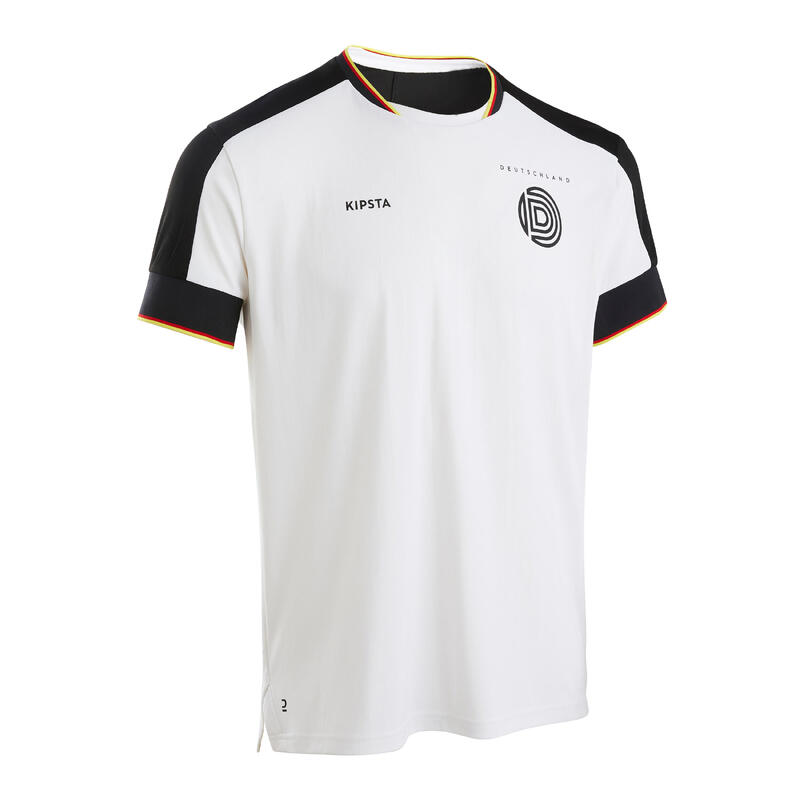 Tricou Fotbal FF500 Replică Germania 2024 Alb-Negru Adulți 