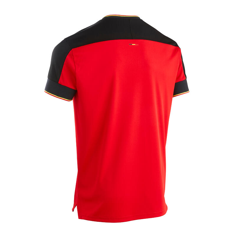 Tricou Fotbal FF500 Replică Belgia 2024 Roșu-Negru Adulți 