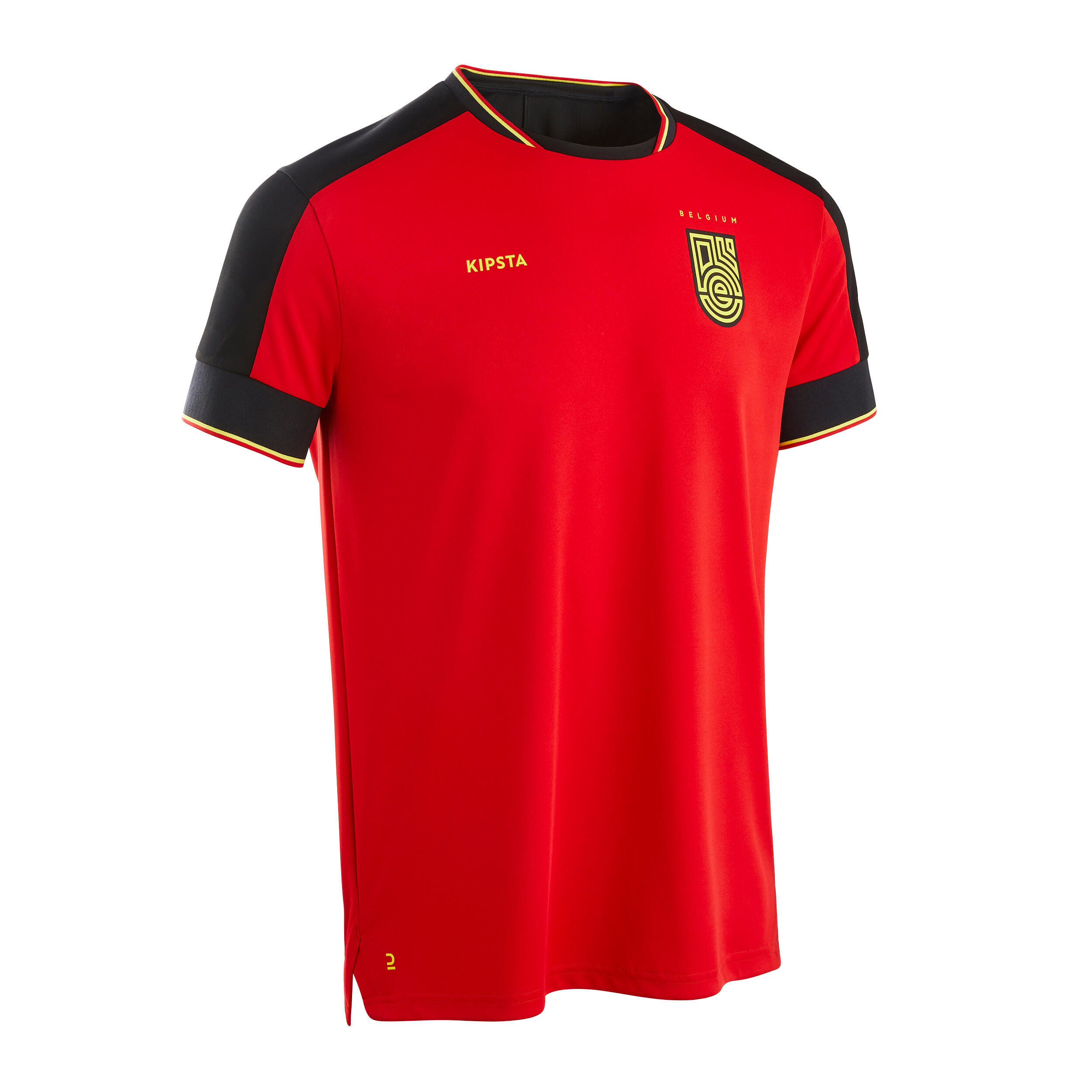 Tricou Fotbal FF500 Replică Belgia 2022 Roșu-Negru Adulți