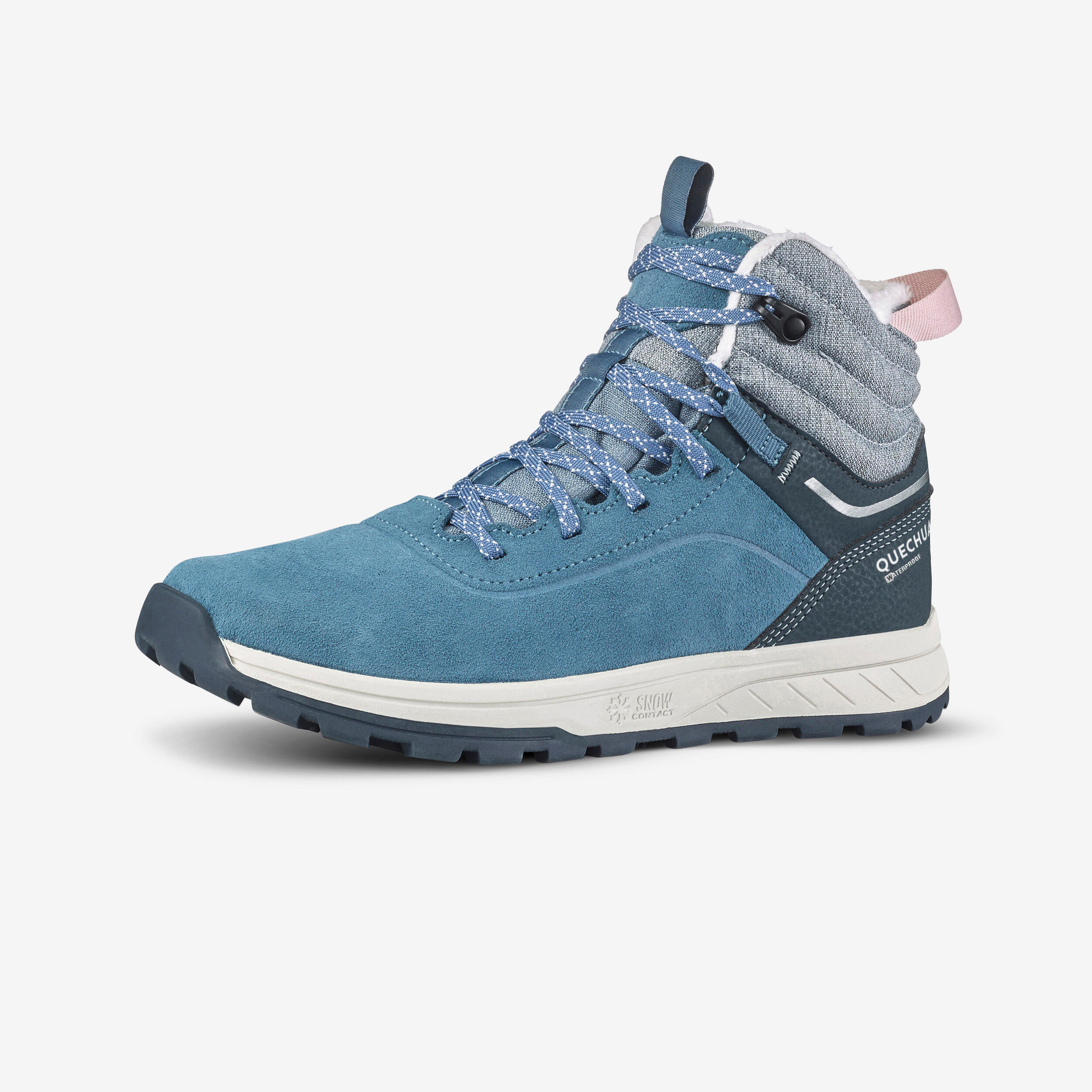 Image of Kids’ Mid-Season Boots - SH 500 Blue