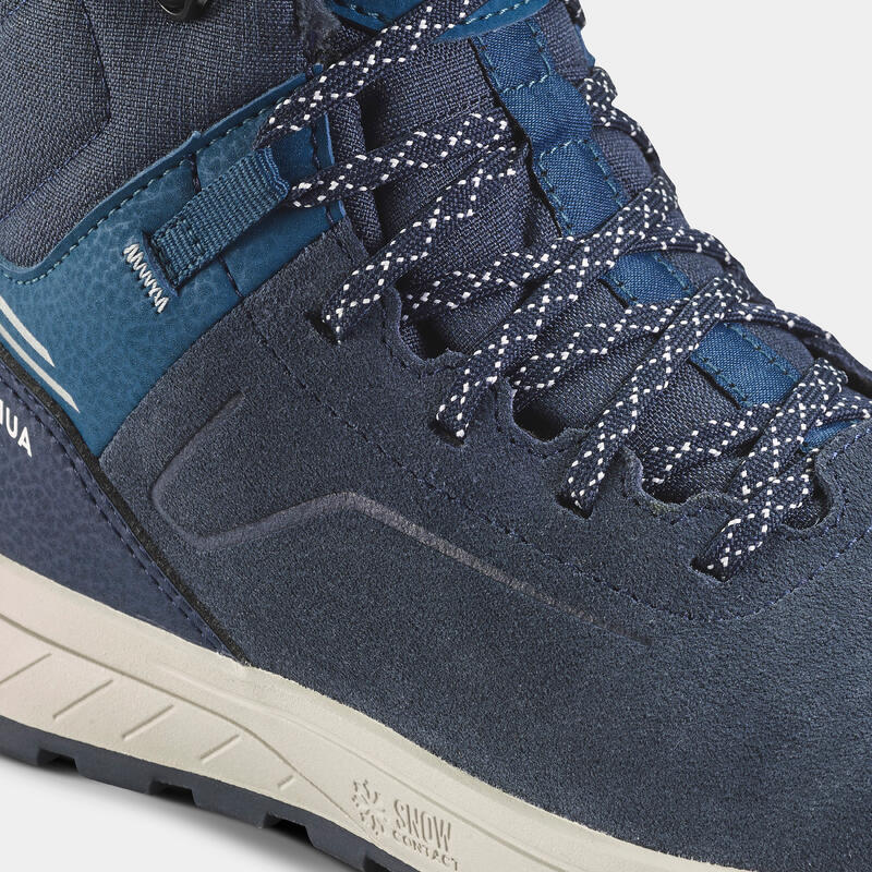 Çocuk Su Geçirmez Outdoor Deri Kar Botu - Lacivert - 35 / 38 - SH500