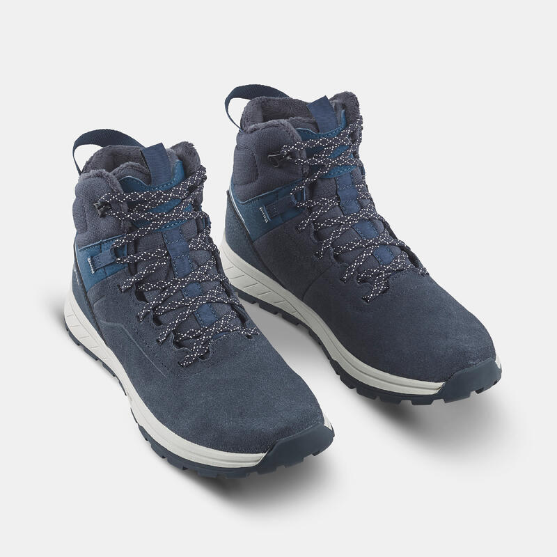 Çocuk Su Geçirmez Outdoor Deri Kar Botu - Lacivert - 35 / 38 - SH500