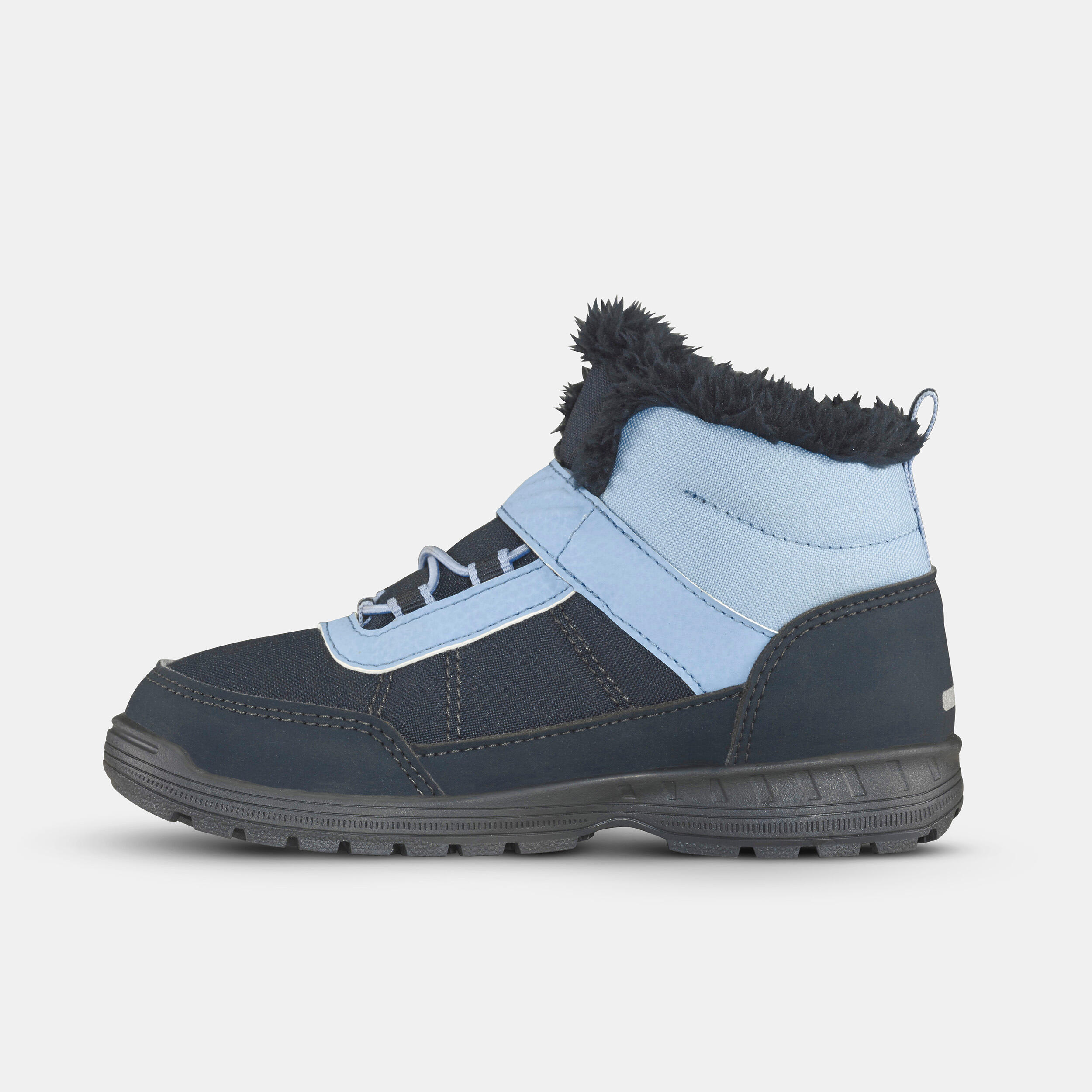 Winterschuhe Kinder Gr. 24–34 Klett warm wasserdicht - SH100 hellblau 3/9