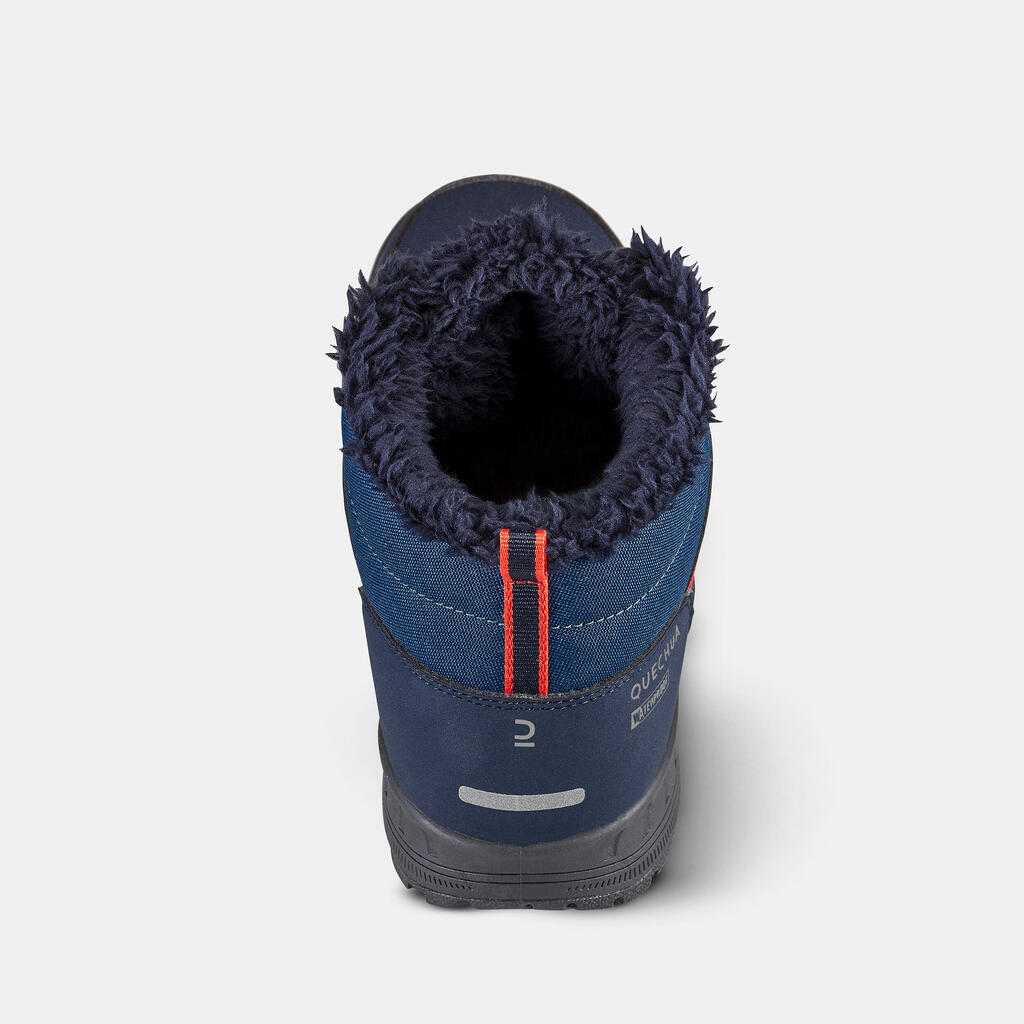 Chaussures chaudes et imperméables de randonnée SH100 lacet - enfant 35-38