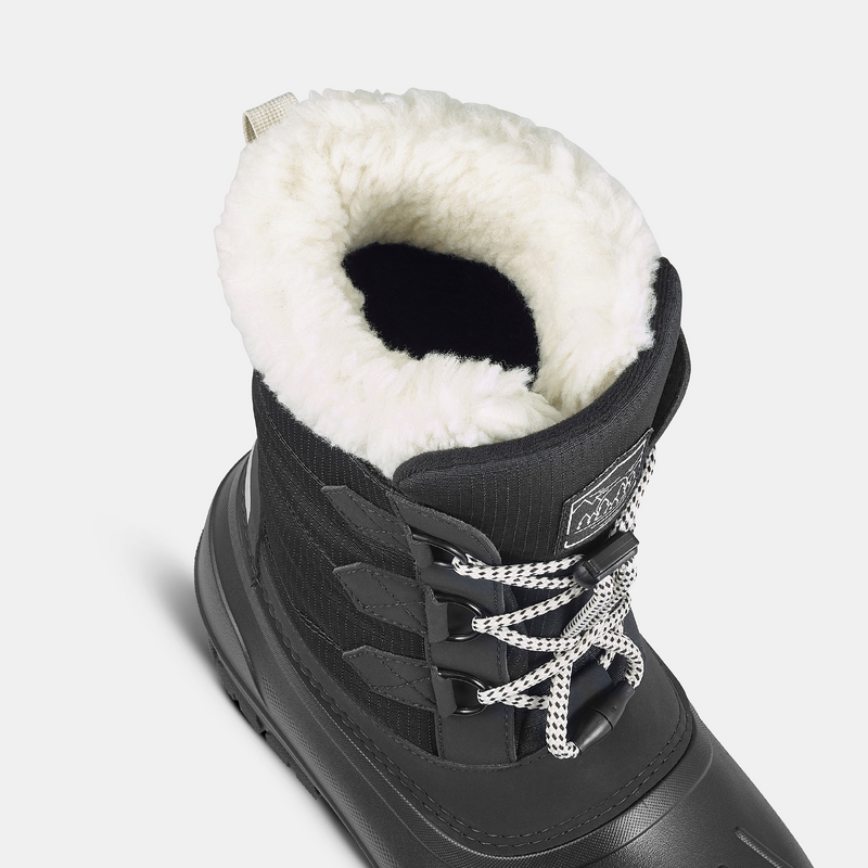 Bottes De Neige Quechua Enfant Taille 35 - Imperméables, Respirantes, Noir, Randonnée