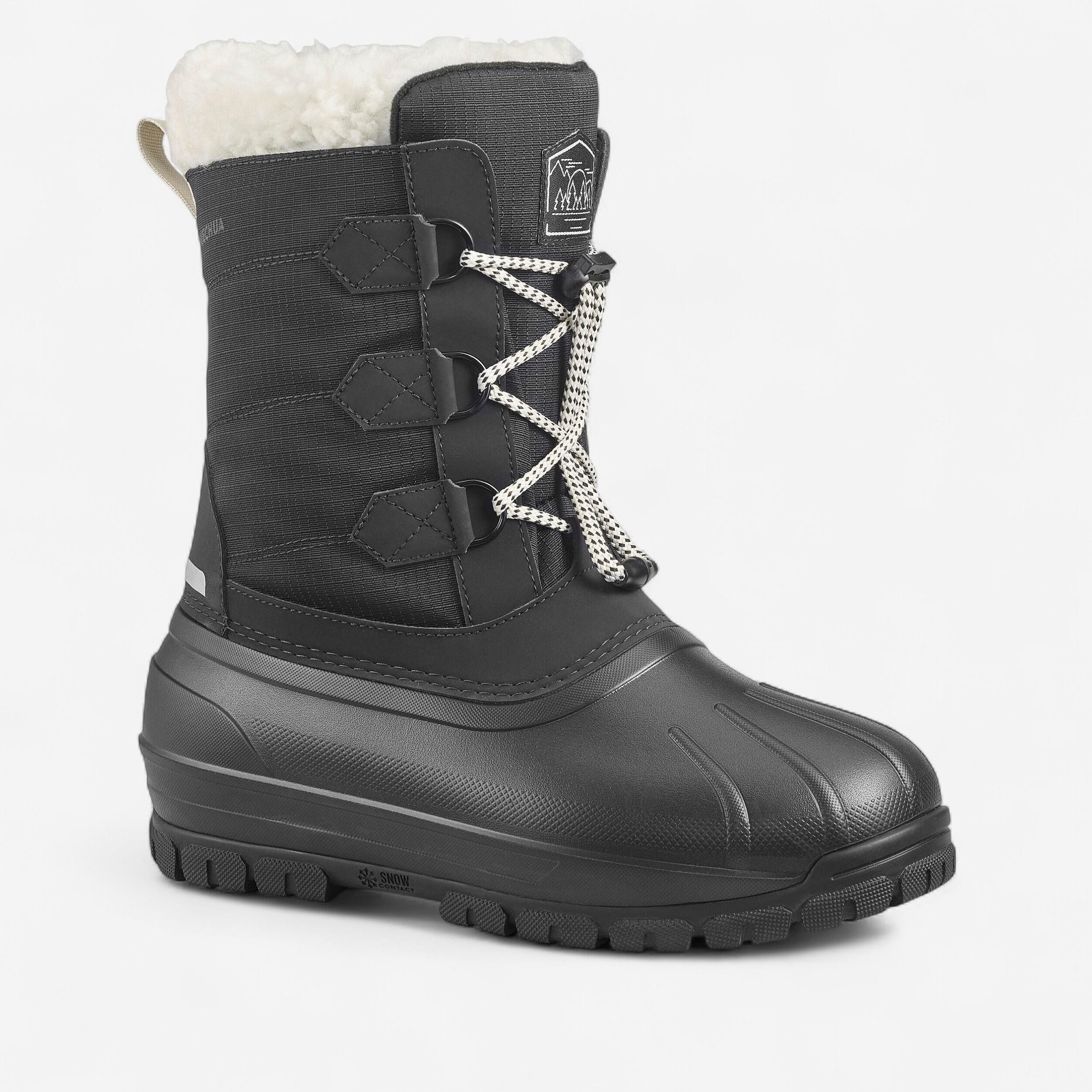 QUECHUA KIDS' WARM AND WATERPROOF HIKING SNOW BOOTS - SH900  - SIZE 11.5 TO 5.5