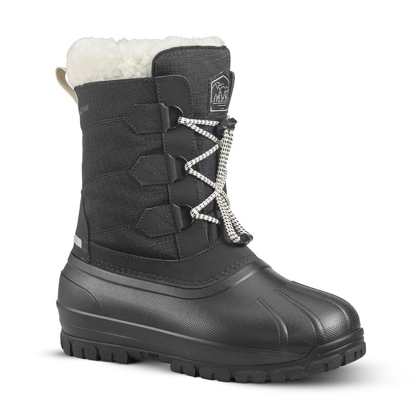 Schneestiefel Winterwandern SH500 Ultra-warm wasserdicht Kinder Gr. 30–38 schwarz 