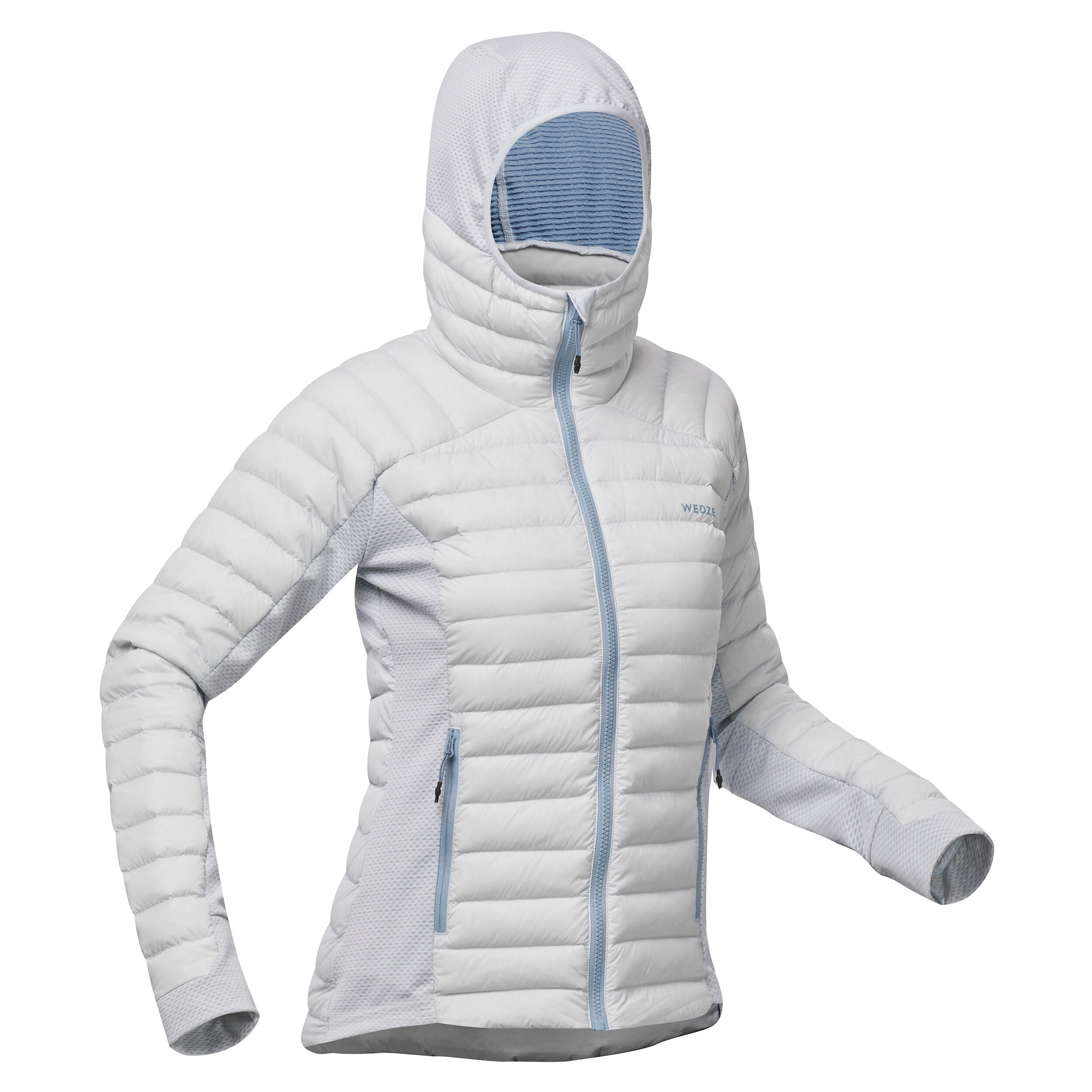 sous-veste doudoune légère de ski en duvet/plume - 900 bleu glacier femme. - wedze