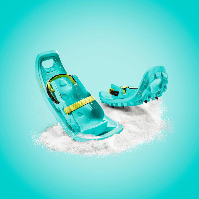 Raquettes à neige petits tamis - Quechua SH100 EASY JR turquoise -