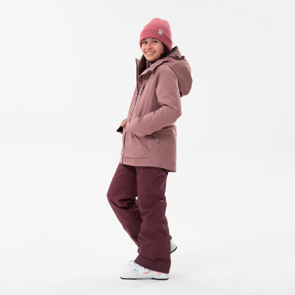 Skijacke Mädchen 3-in-1 wasserdicht - FR900 rosa