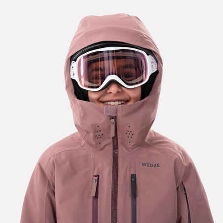 GIRLS 3-IN-1  WATERPROOF SKI JACKET FR 900 - PINK