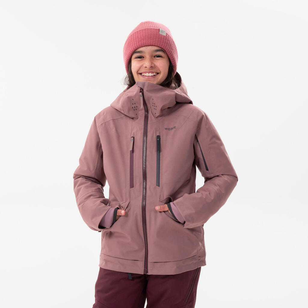 Skijacke Mädchen 3-in-1 wasserdicht - FR900 rosa