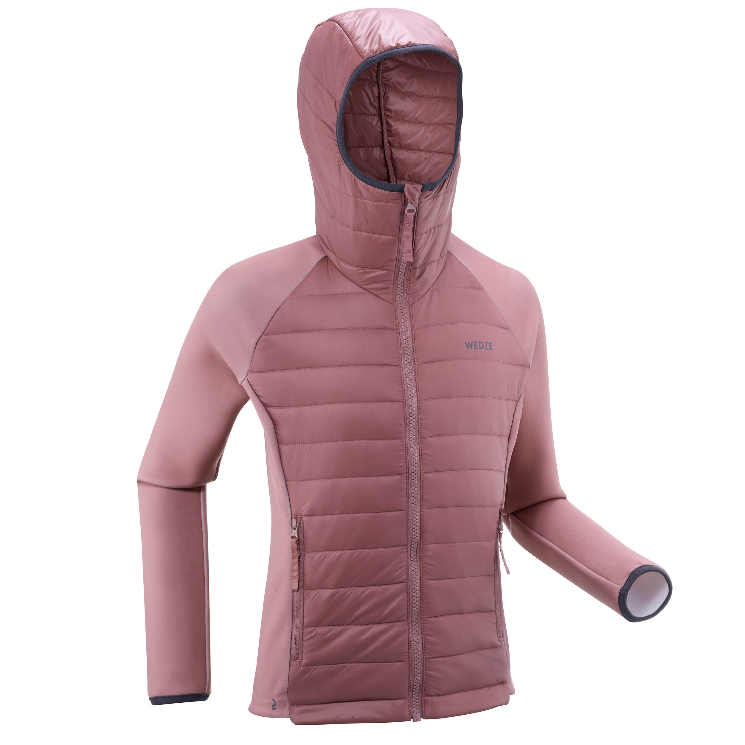 GIRLS' 3-IN-1 WATERPROOF SKI JACKET FR 900 - PINK