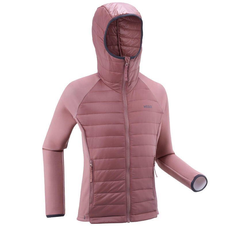 Waterdichte ski-jas voor meisjes FR900 3-in-1 roze