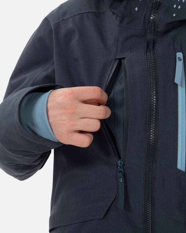 Giacca sci bambino FR900 3 in 1 blu