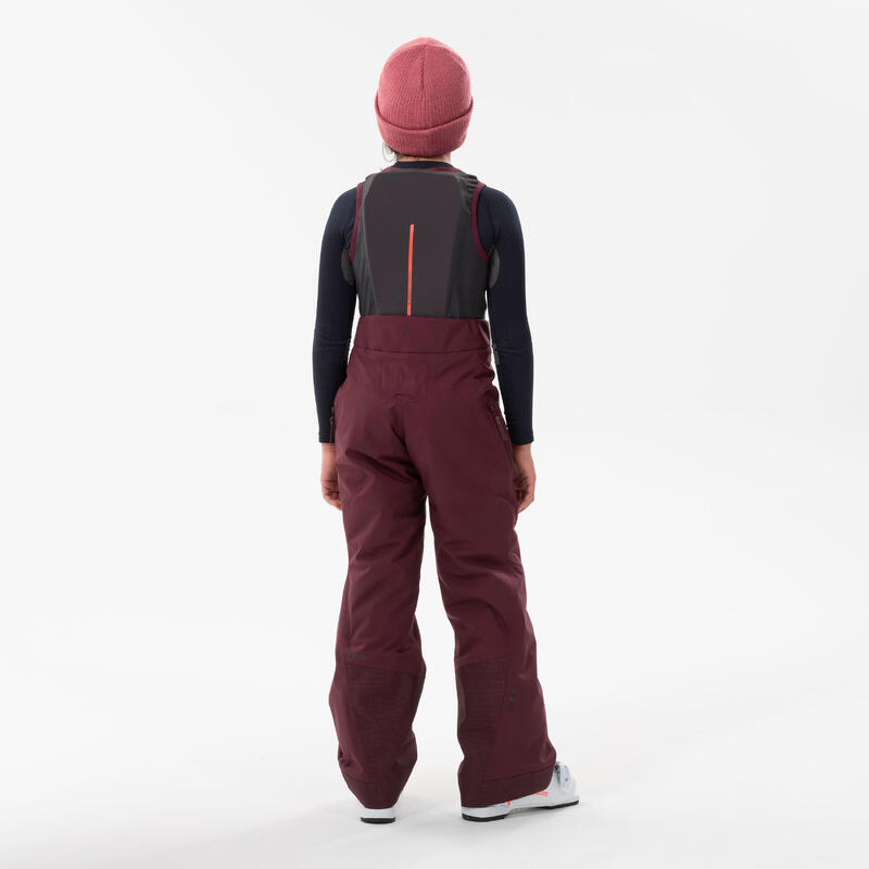 PANTALON DE SKI AVEC DORSALE ENFANT - FR900 - BORDEAUX