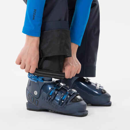 KIDS’ SKI TROUSERS WITH BACK PROTECTOR - FR900 - NAVY BLUE