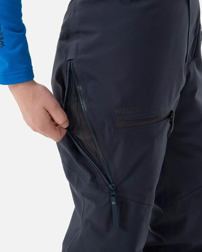 PANTALON DE SKI AVEC PROTECTION DORSALE ENFANT - FR900 - BLEU MARINE