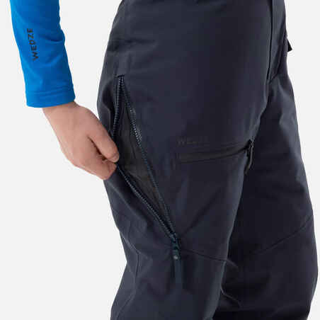 Vaikiškos slidinėjimo kelnės su nugaros apsauga „FR 900, tamsiai mėlynos