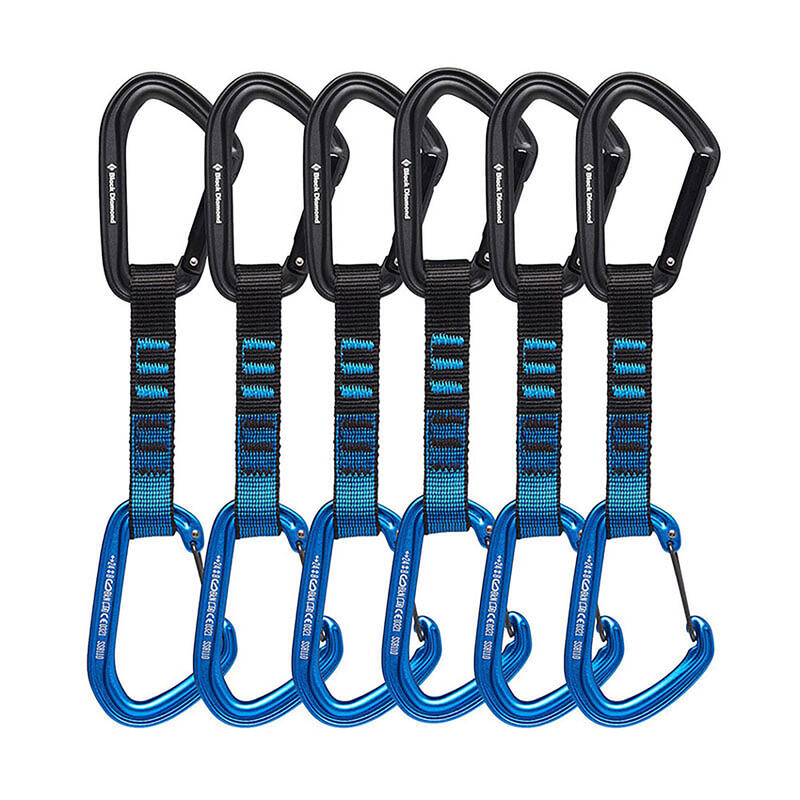 Set 6 Bucle echipate Escaladă/Alpinism HOTFORGE HYBRID 12 cm Albastru 