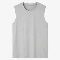 Men's Stretchy Fitness Tank Top 500 - Grey