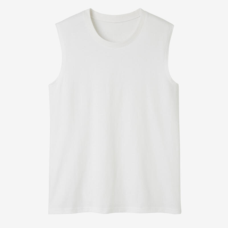 Tank Top Herren dehnbar - 500 weiss 