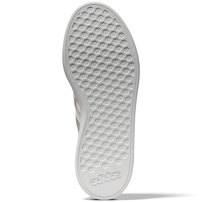 BASKETS DE MARCHE FEMME ADIDAS COURT BASE BLANCHE ARGENT