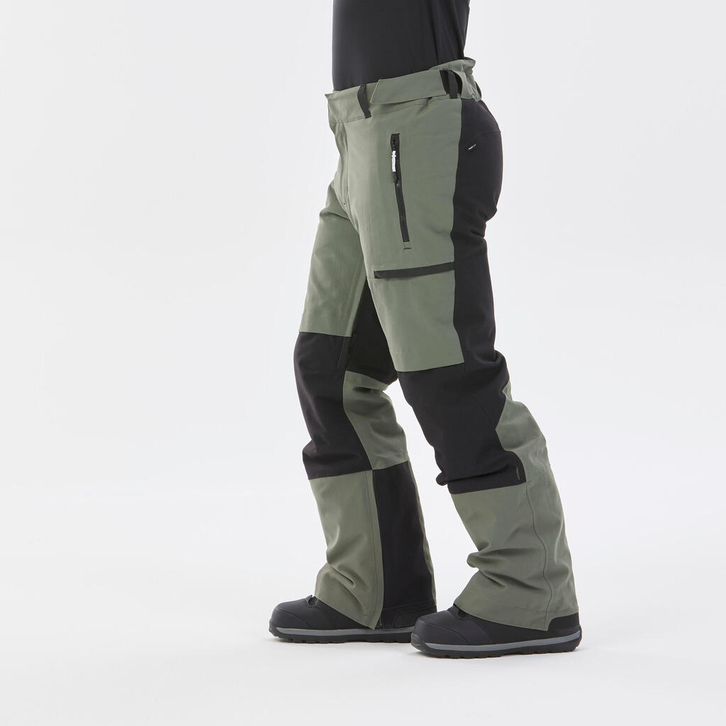 Men's waterproof snowboard trousers - SNB 500 - Khaki