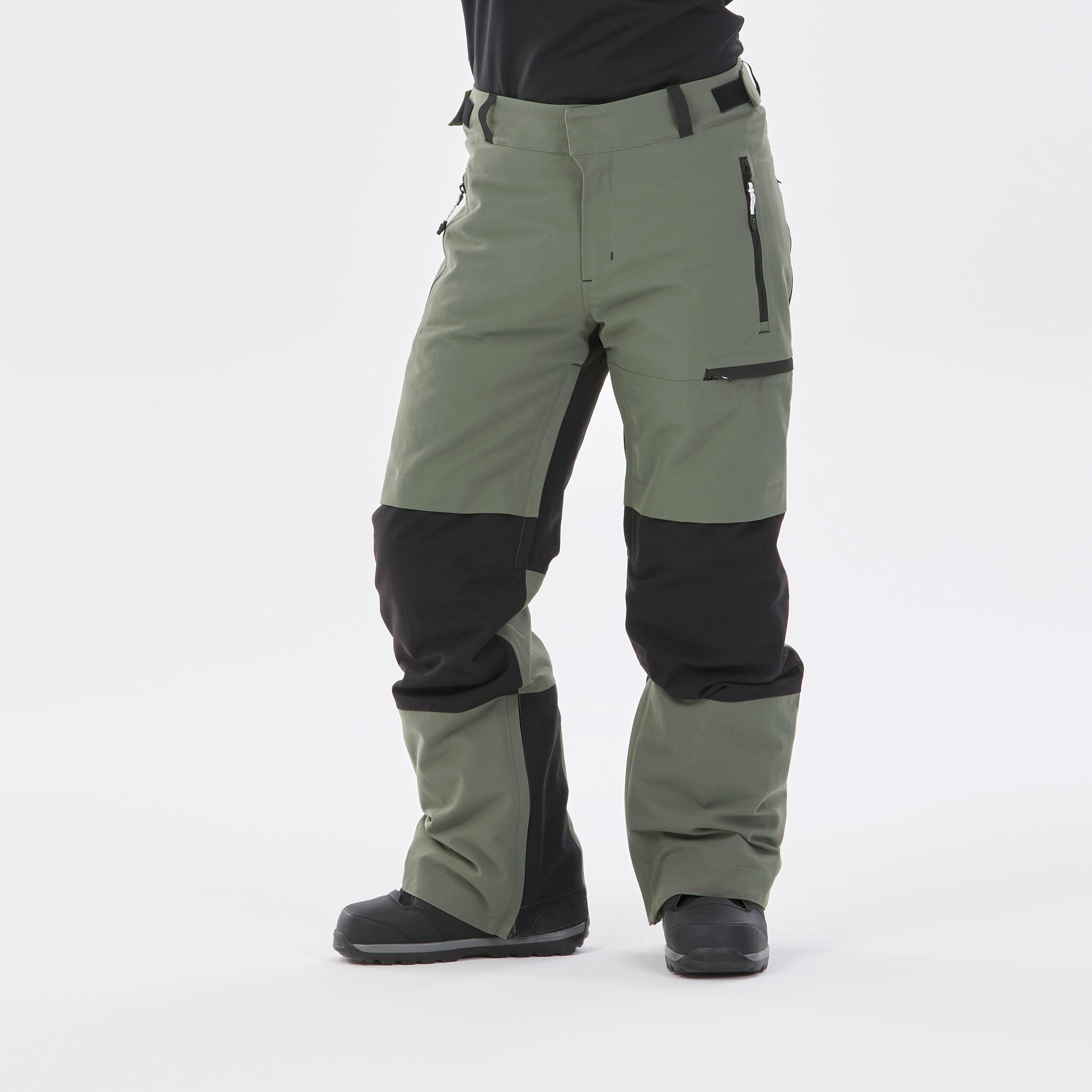 Pantalon Impermeabil Snowboard SNB500 Kaki Bărbați barbati imagine 2022