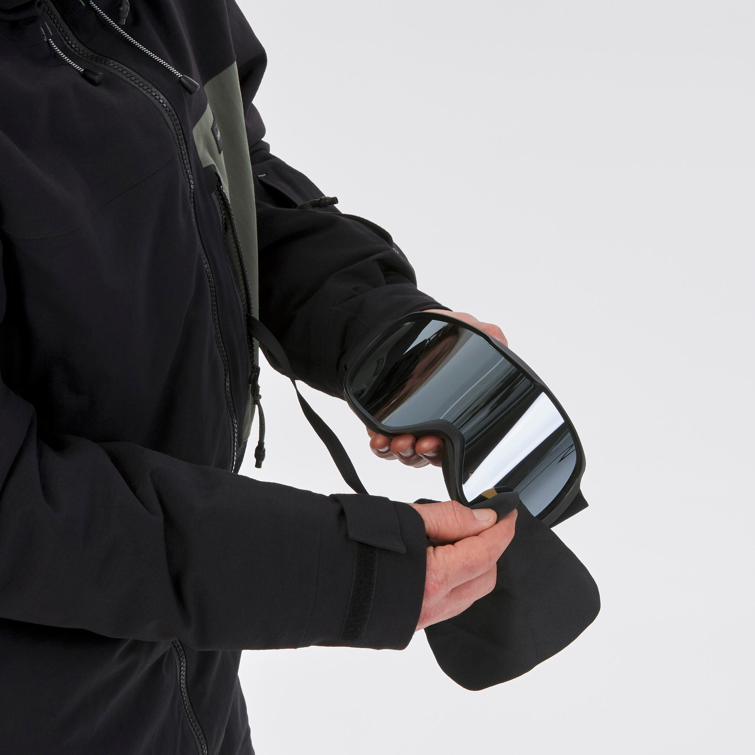 Men's snowboard jacket compatible with ZIPROTEC - SNB 500 - Black 16/18