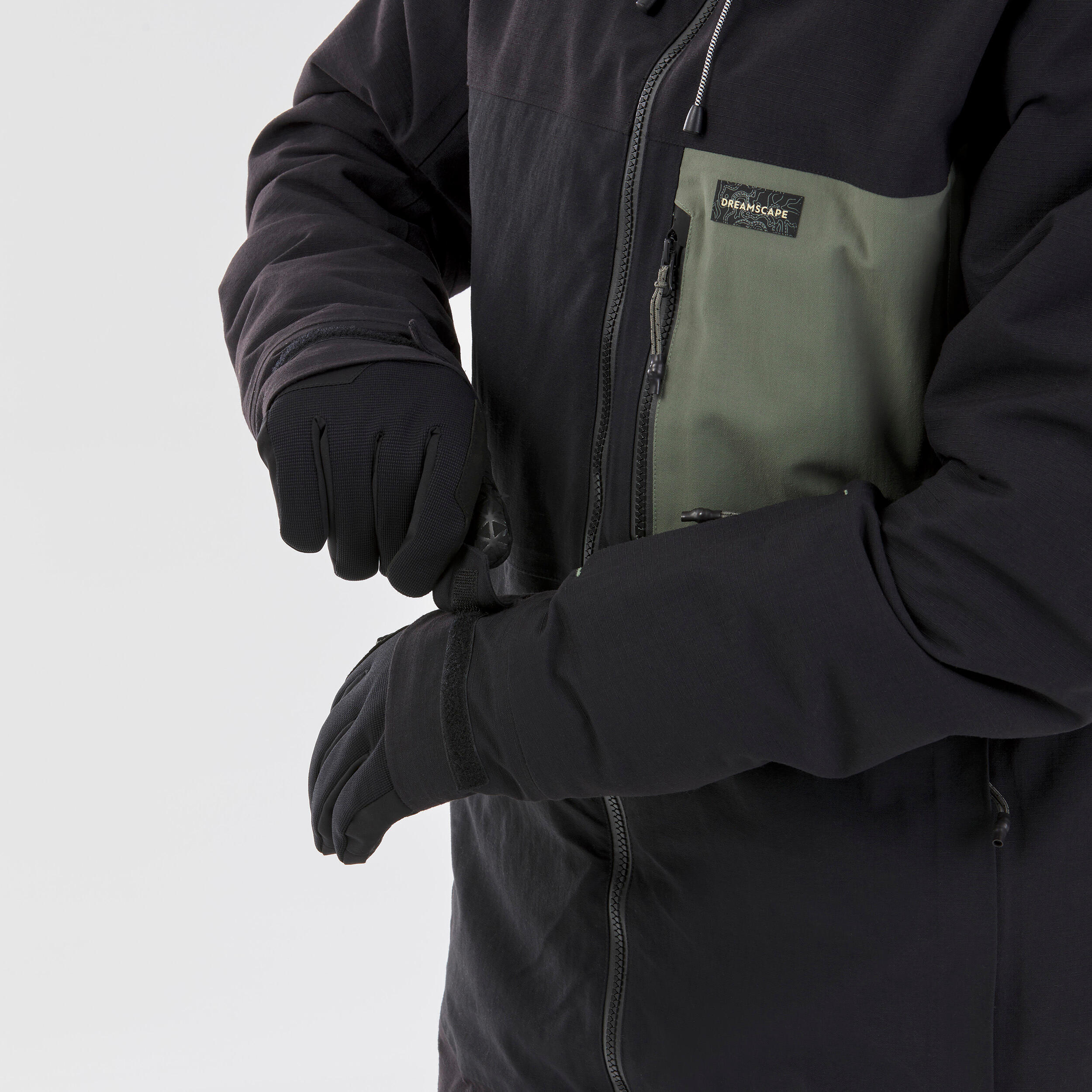 Men's snowboard jacket compatible with ZIPROTEC - SNB 500 - Black 10/18