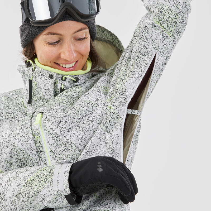 Women Snowboard And Ski Jacket SNB JKT 100 - White