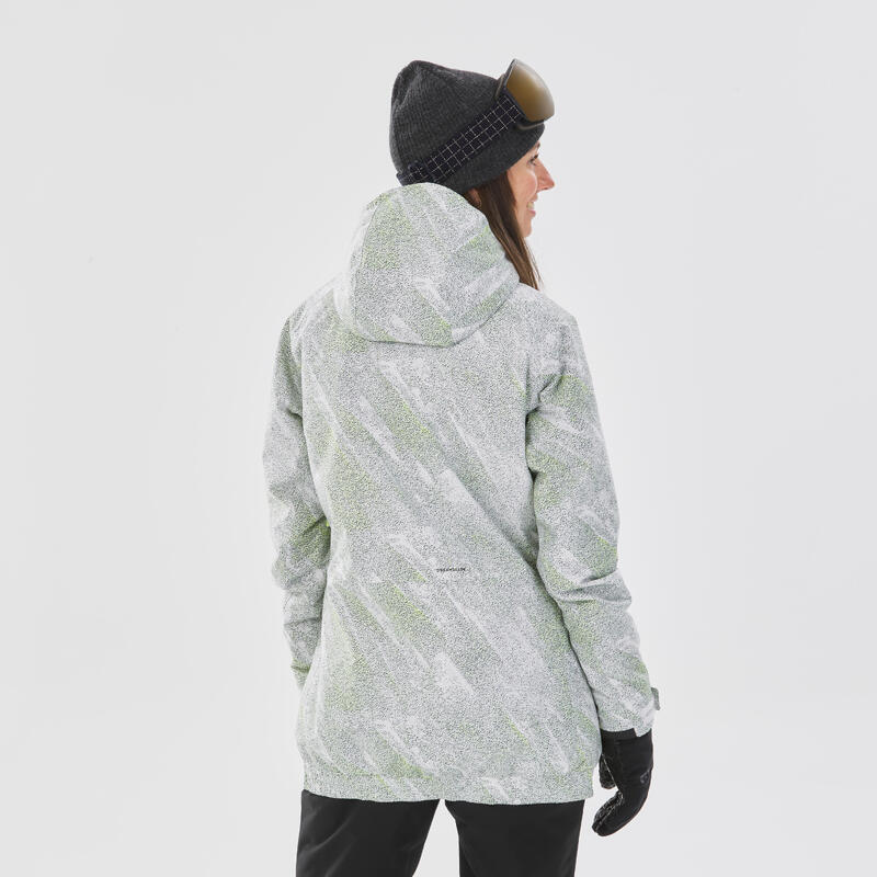 Dámská snowboardová bunda SNB 100 bílá 