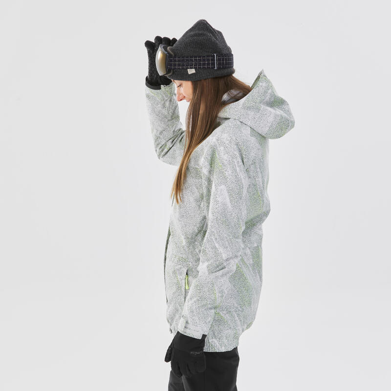 Dámská snowboardová bunda SNB 100 bílá 