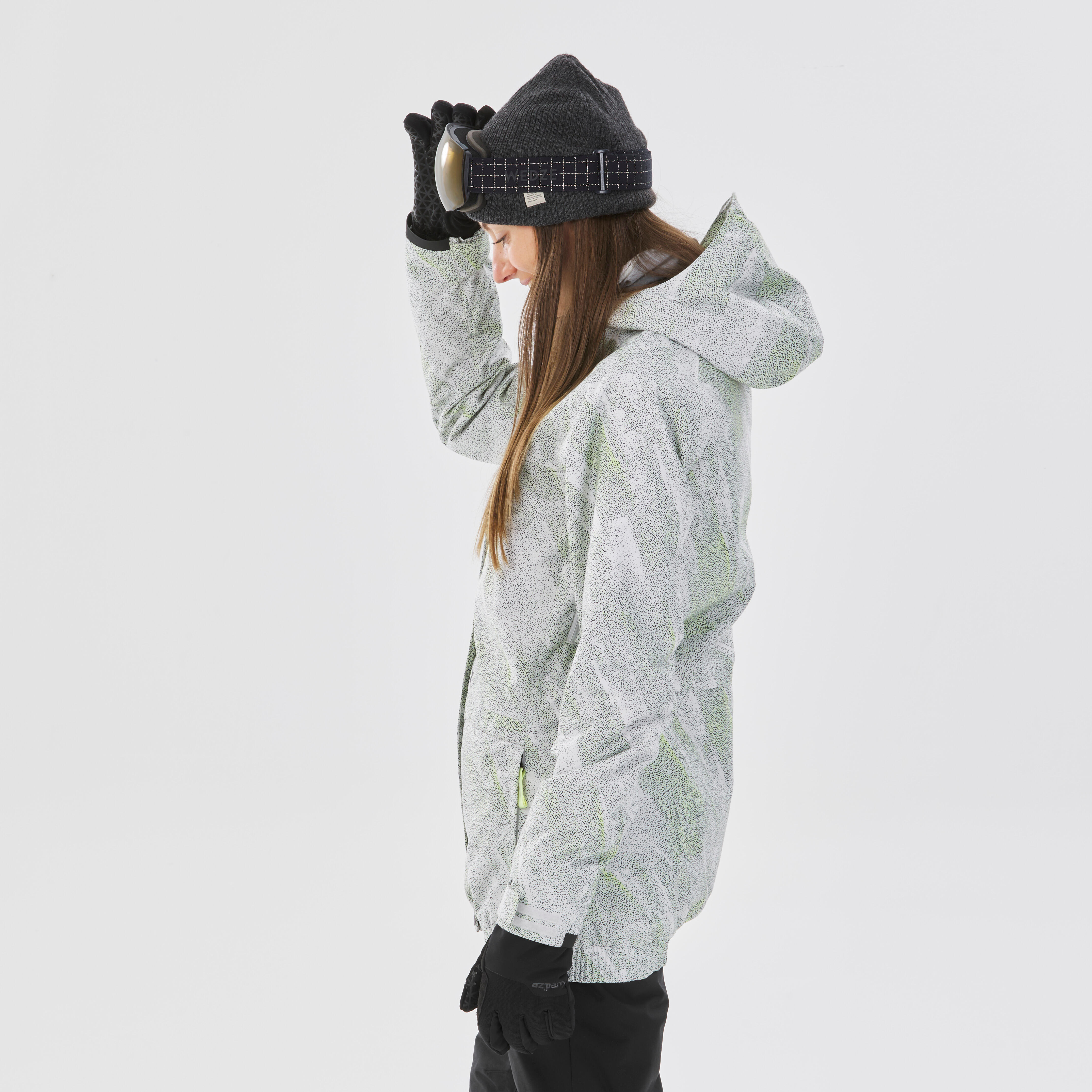 Women's snowboard jacket - SNB 100 white