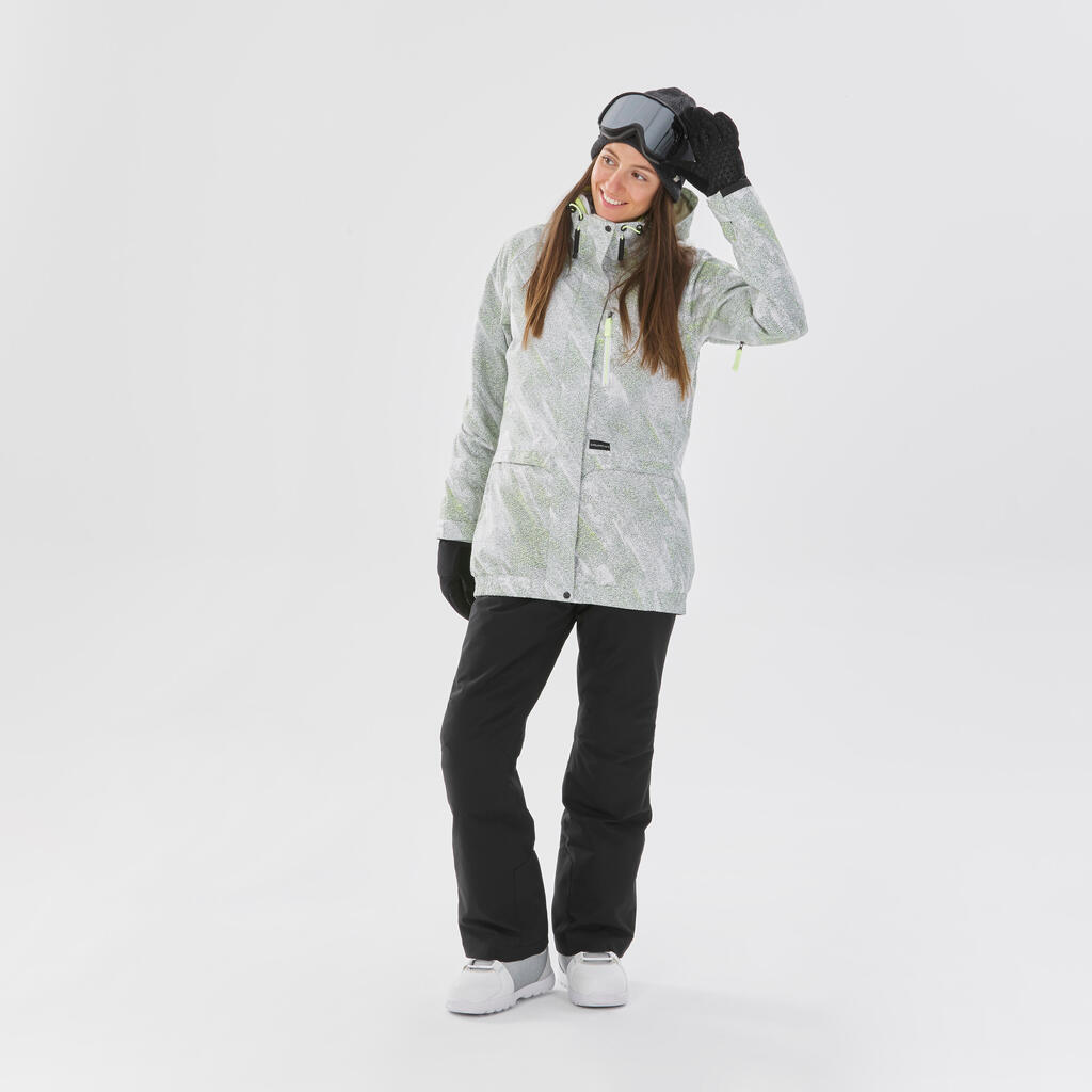 Women's Snowboard Jacket - SNB 100 White