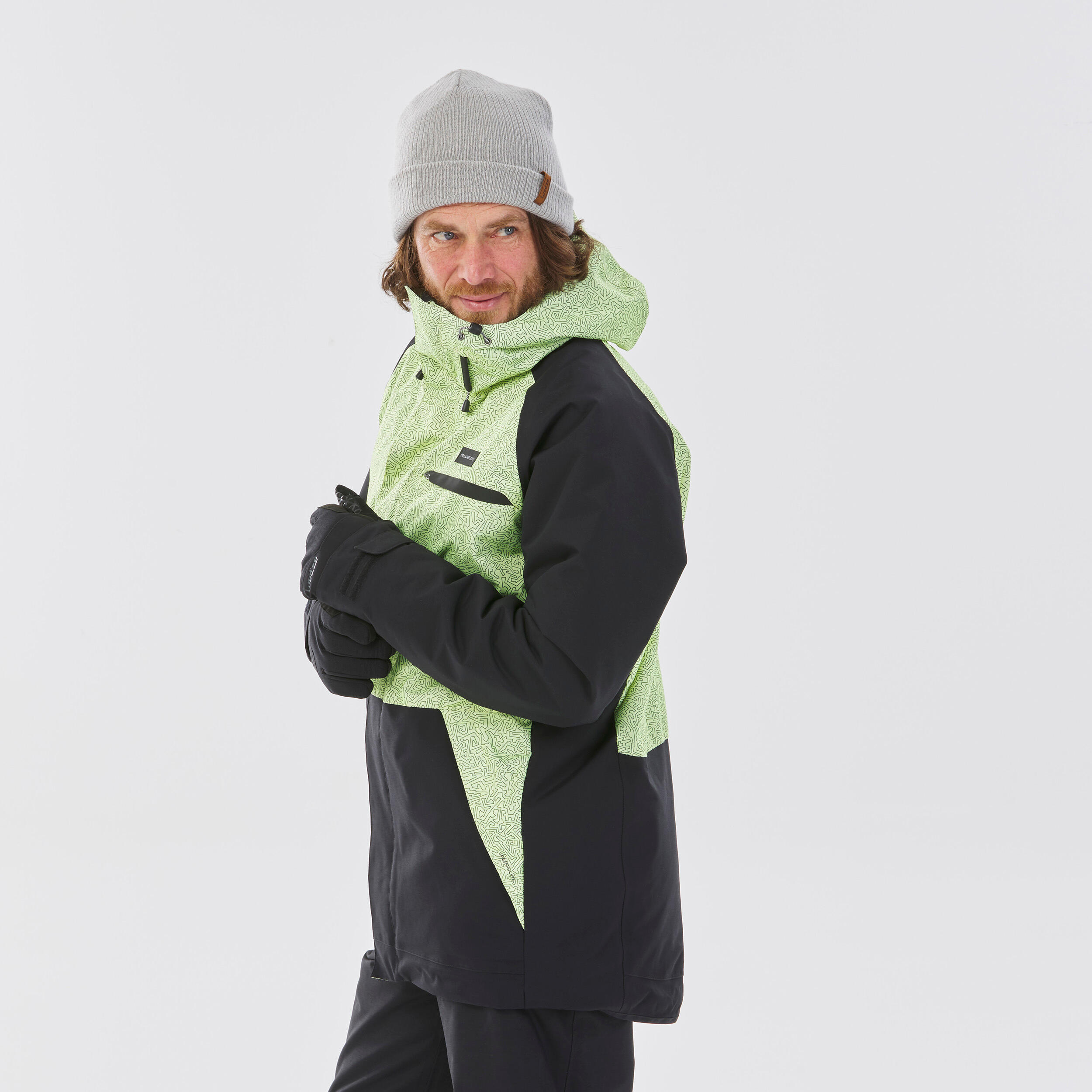 Giacca snowboard uomo SNB100 gialla e nera 3/13