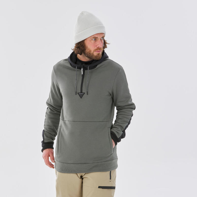 Snowboardhoodie voor heren SNB HDY kaki