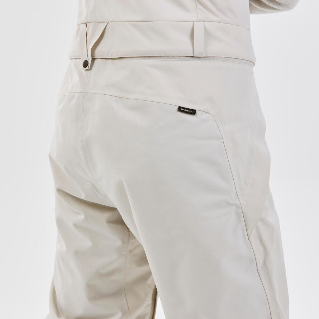 Dámske nepremokavé snowboardové nohavice SNB BIB 900 béžové