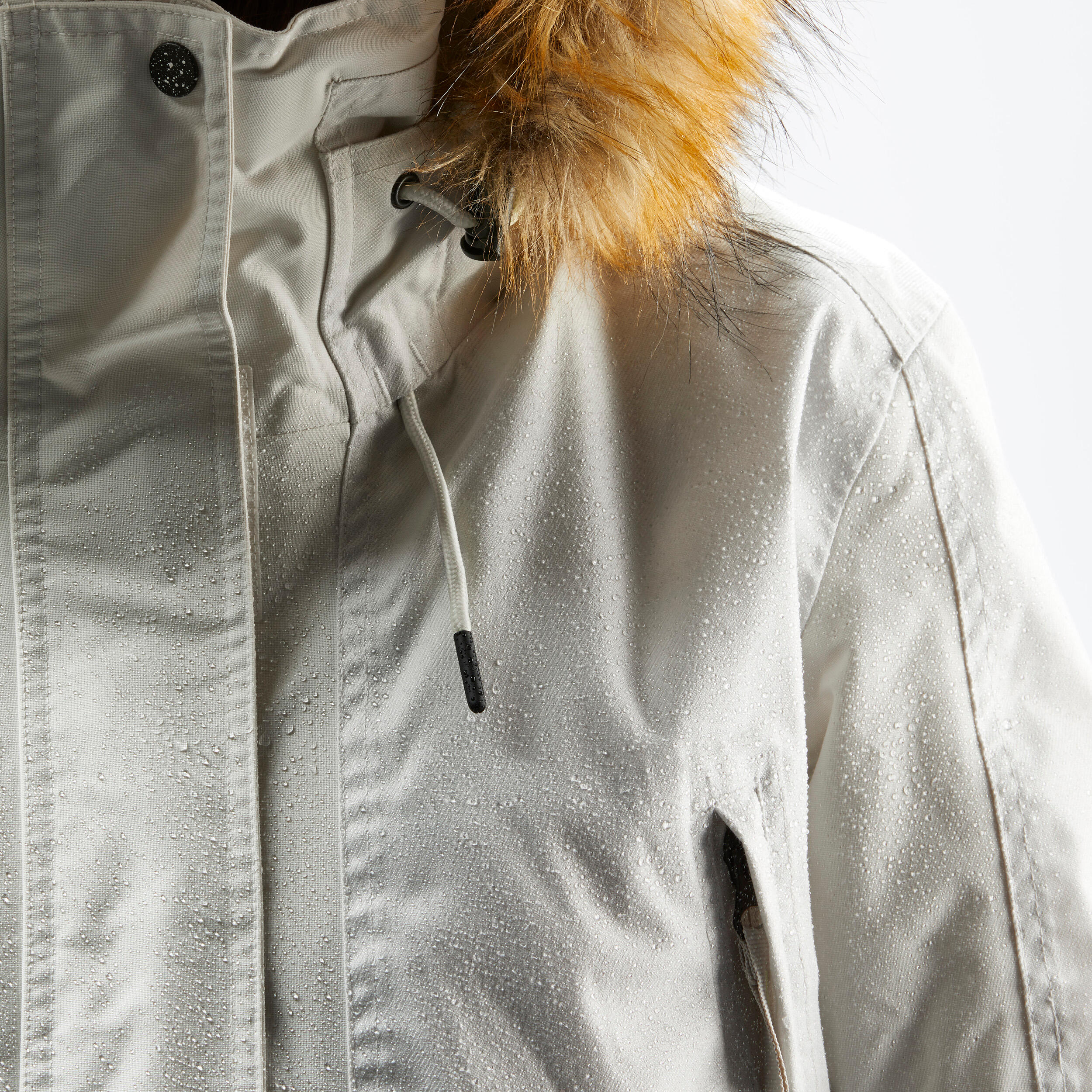 Women’s Snowboard Jacket ZIPROTEC Compatible SNB 500 - beige 18/19