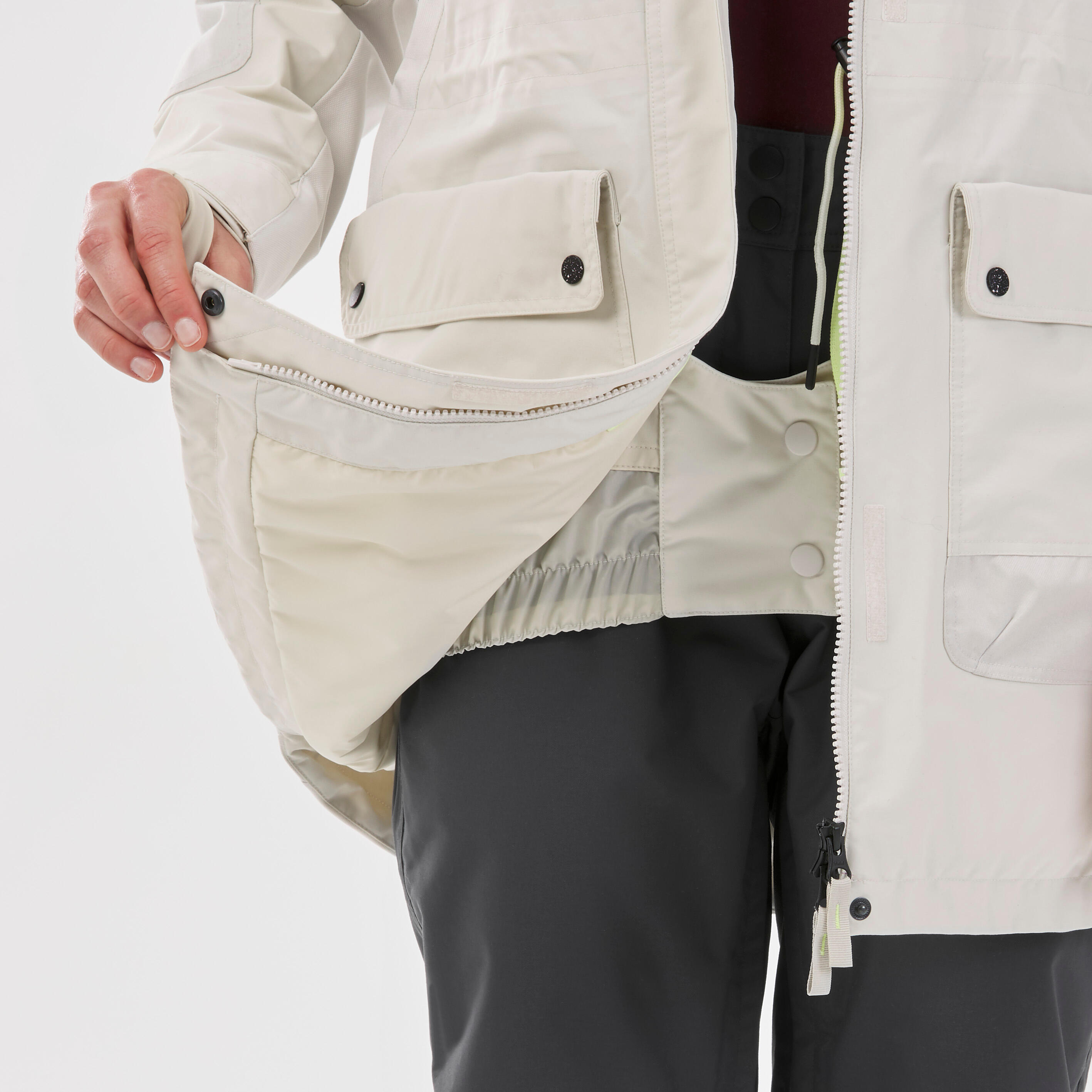 Women’s Snowboard Jacket ZIPROTEC Compatible SNB 500 - beige 14/19