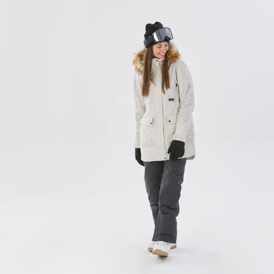 Giacca snowboard/sci donna 500 beige