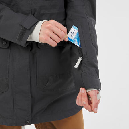 Куртка для сноуборда, совместимая с ZIPROTEC, женская серая SNB 500