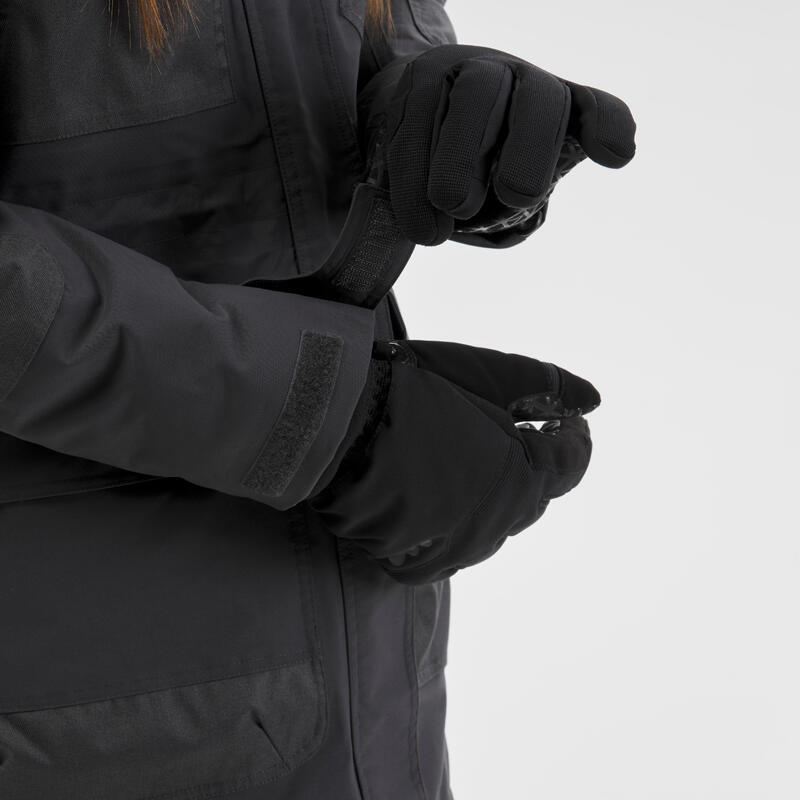 Snowboardjas voor dames SNB 500 compatibel met ZIPROTEC grijs