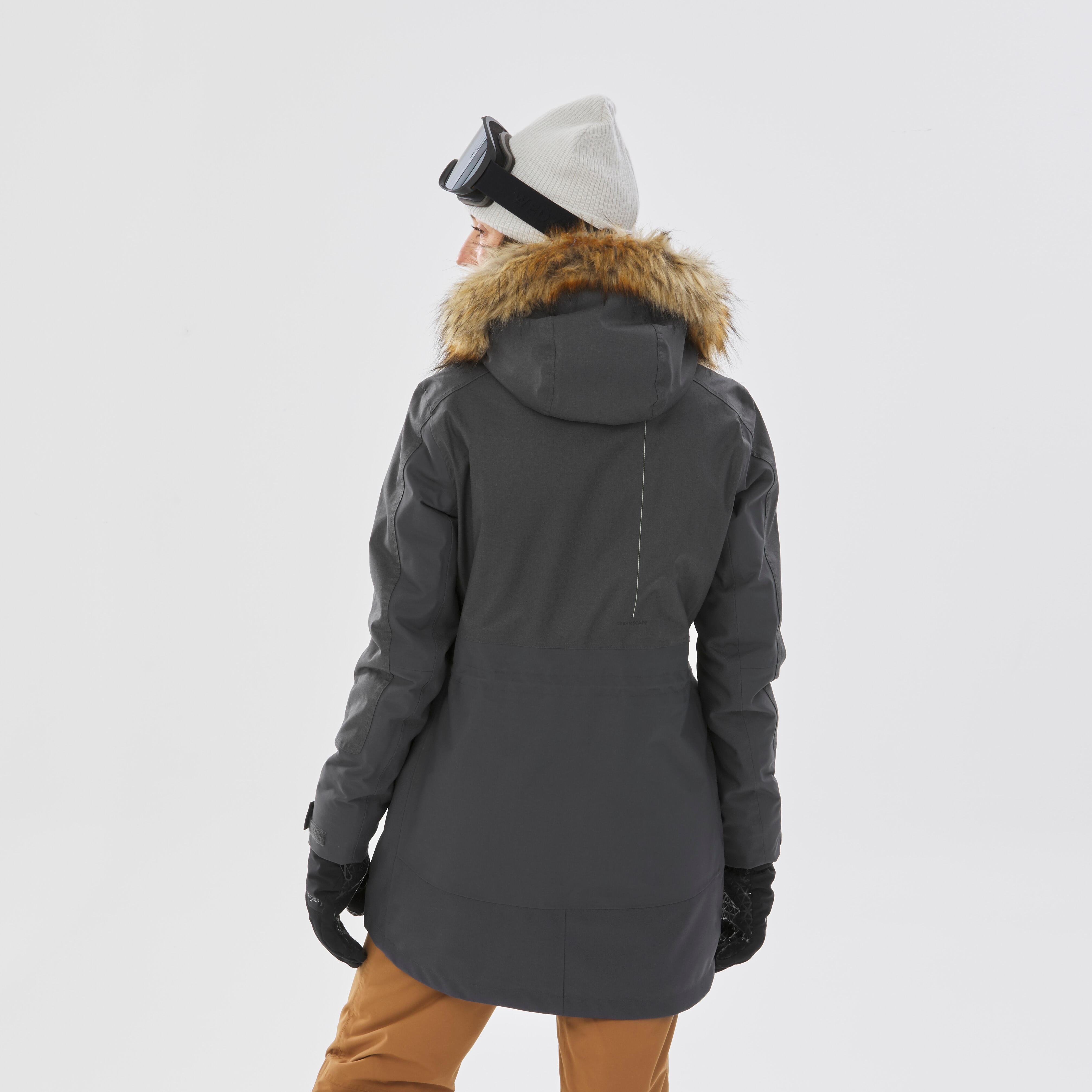 Women’s Snowboard Jacket - SNB 500 Grey - DREAMSCAPE