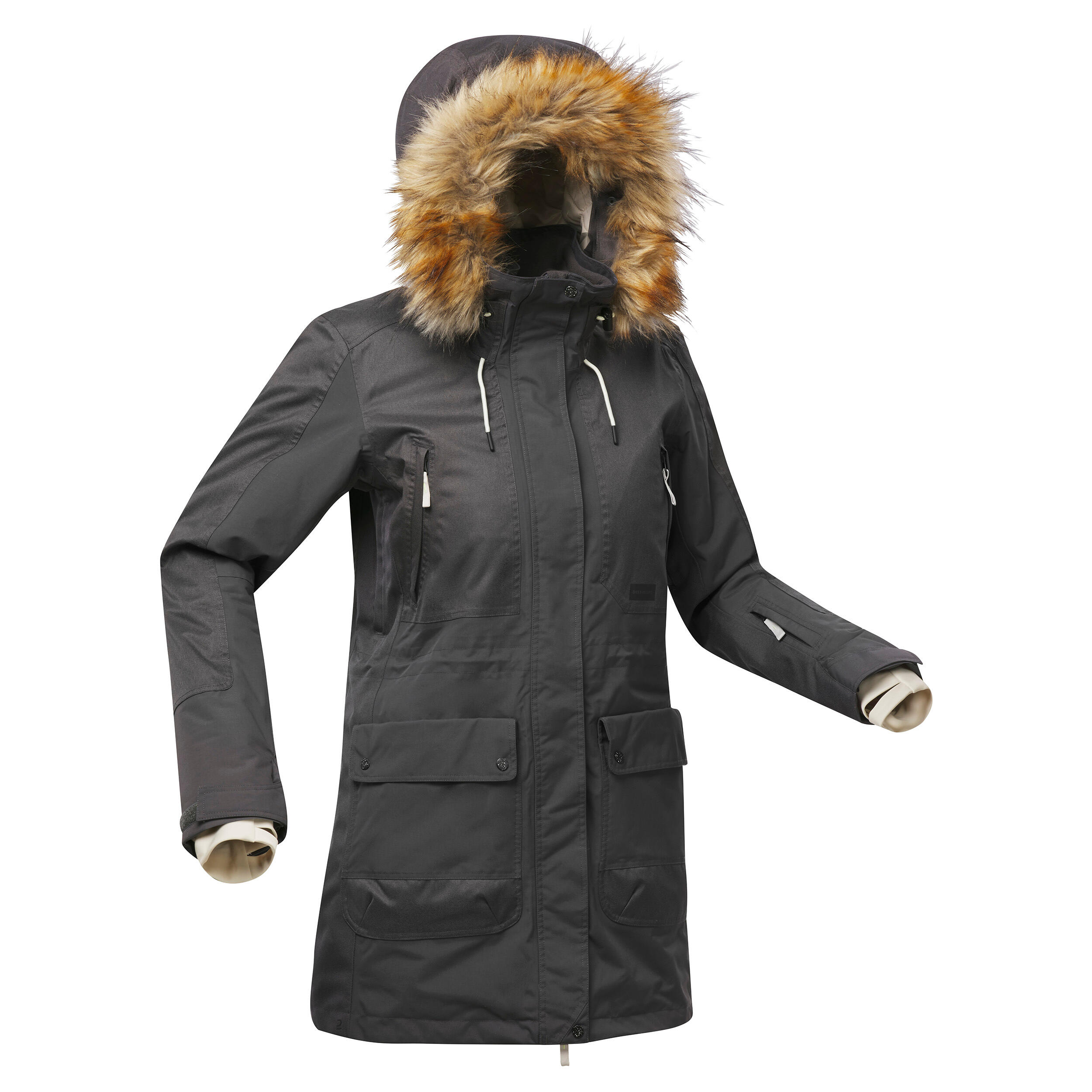 Women’s Snowboard Jacket - SNB 500 Grey - DREAMSCAPE