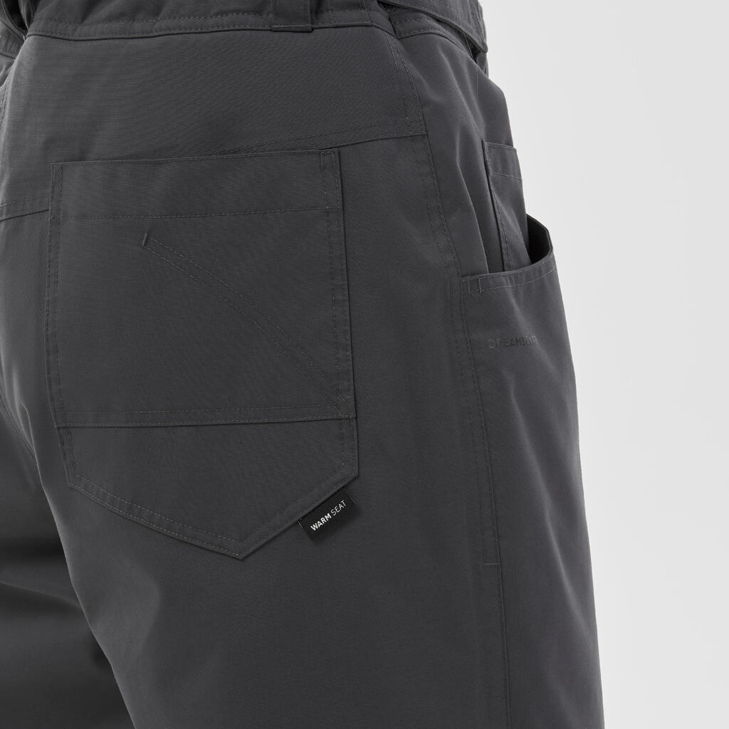 Sive ženske pantalone za snoubording SNB TR 500