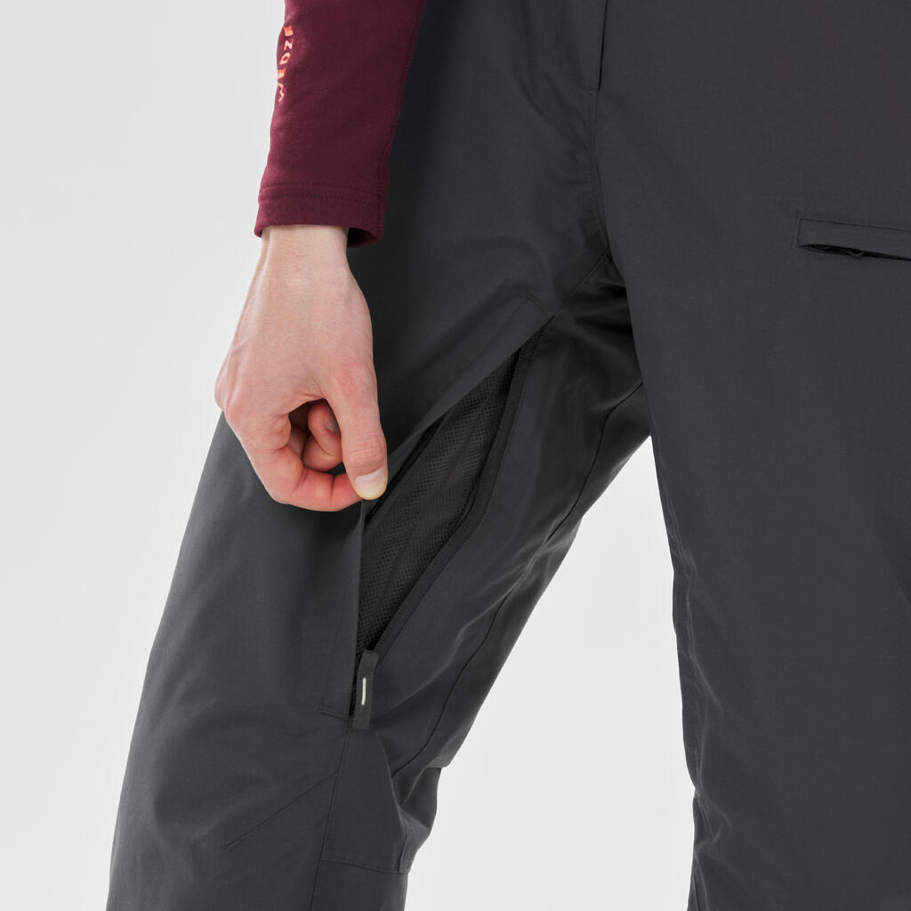 Sive ženske pantalone za snoubording SNB TR 500