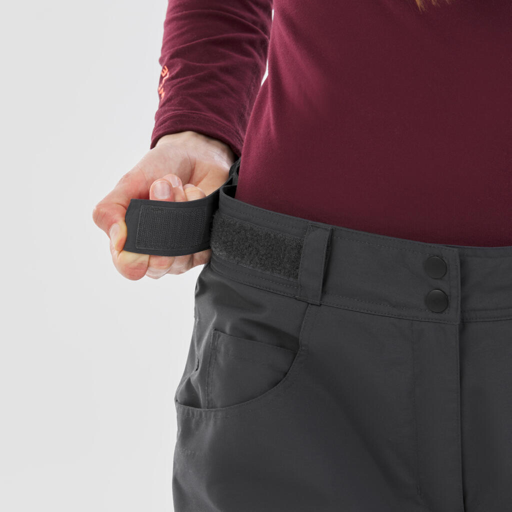 Sive ženske pantalone za snoubording SNB TR 500